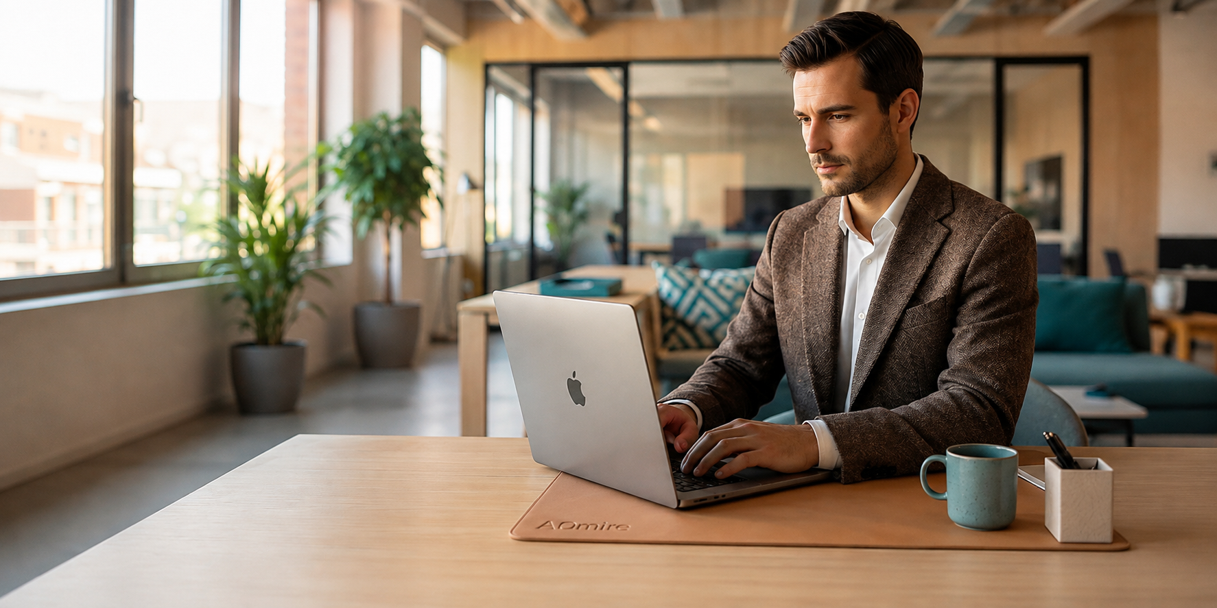 Medarbejdere der arbejder på bærbare computere